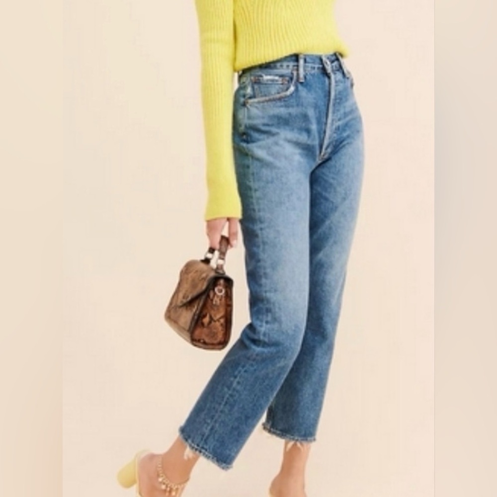 Agolde Riley Cropped Women's Medium Wash Jeans size 31